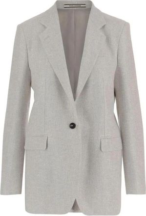 Tagliatore Adrianne Single-Breasted Blazer - Dames - Blazers - Grijs - XS - Leer - Jassen