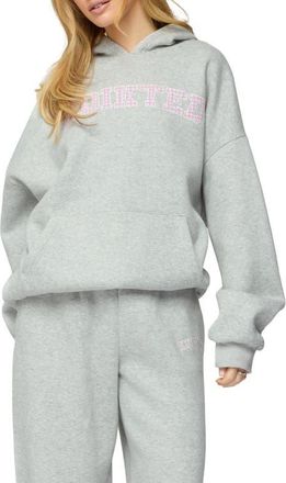 Edikted Lover Oversize Hoodie in Gray-Melange at Nordstrom, Size X-Large