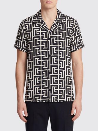 Balmain Camicia Balmain in viscosa con stampa monogram