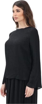 A|X Armani Exchange Zwarte Damesblouse Lente Zomer - Dames - Blouses - Zwart - S - Overhemden