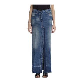 N&deg;21 Long Denim Skirt - female - N21 - Denim Skirts - Blue - 2XL - Skirts