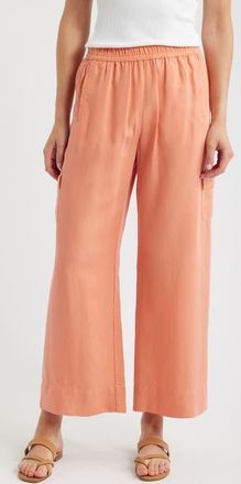 Nic+Zoe Eliot Wide Leg Cargo Pants in Persimmon at Nordstrom, Size Xx-Large