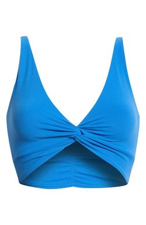 Free People FP Movement Never Better Twist Front Sports Bra in Light Cobalt at Nordstrom, Size X-Small