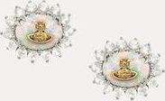 Vivienne Westwood Annia Earrings Platinum-gold-white-synthetic-opal-white-cz Platinum-gold-white-synthetic-opal-white-cz Women