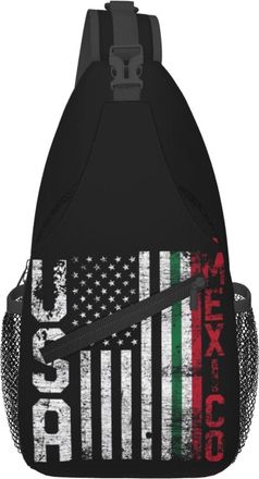 Generic Mexican American Flag Sling Bag Trendy Cross Body Bag Adjustable Crossbody Bags For Casual Women Camping