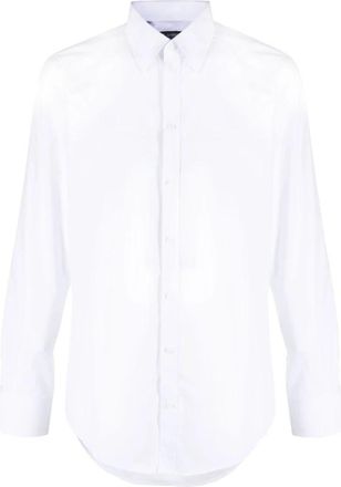 Dolce & Gabbana Witte Spread-Kraag Katoenen Overhemd - Heren - Zakelijke Overhemden - Wit - 3XL - Katoen - Overhemden