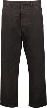 Prada Wijde Pijpen Broek - Heren - Straight fit broeken - Bruin - M - Katoen - Broeken