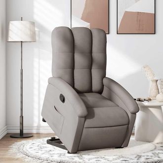 vidaXL Vidaxl - Sill&oacute;n Reclinable Elevable Tela Gris Taupe