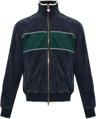 Casablanca Su&egrave;de Jas Met Opstaande Kraag - Heren - Leren en Su&egrave;de Jassen - Blauw - L - Su&egrave;de - Jassen