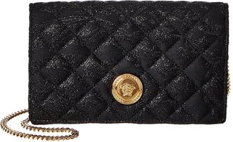 Versace Medusa Canvas & Leather Shoulder Bag