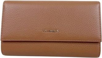 Coccinelle Double Leather Wallet - Dames - Portefeuilles - Bruin - ONE Size - Leer - Accessoires