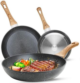OEM Juego De Utensilios De Cocina De 3 Piezas - 20/24/28 Cm - Revestimiento Antiadherente - Mango Extra&iacute;ble - Apto Para Todo Tipo De Cocinas, Incluida La 