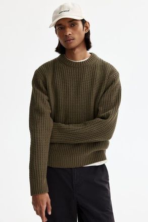 H&M Regular-fit Sweater in Khaki Green at Nordstrom, Size Xx-Large