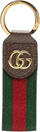 Gucci Pre-owned Canvas Sleutelhanger - Heren - Vintage Accessoires - Bruin - ONE Size - Leer - Vintage