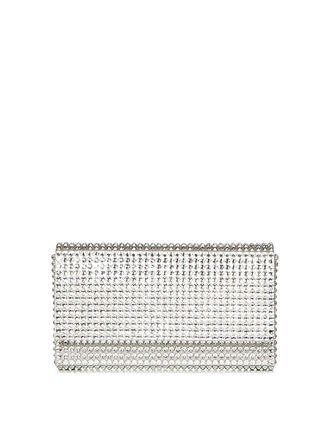 Amina Muaddi Paloma Mini Silver Satin