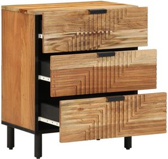 vidaXL Vidaxl - Armario de Noche Marrón 50 x 33 x 62 cm madera maciza de acacia