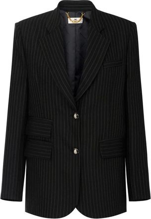 Elisabetta Franchi Pinstripe Blazer - Dames - Blazers - Zwart - S - Wol - Jassen