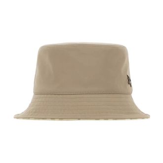 Burberry Hats, unisex, Beige, Size: M Stretch Canvas Reversible Bucket Hat