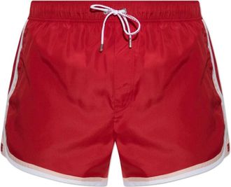 Dolce & Gabbana Exclusieve Zwembroek - Heren - Strandmode - Rood - XL - Leer - Badmode