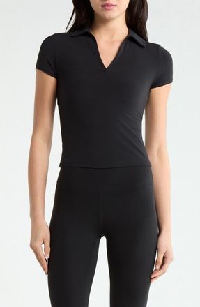 YEAR OF OURS Studio Polo Tee in Black at Nordstrom, Size X-Small