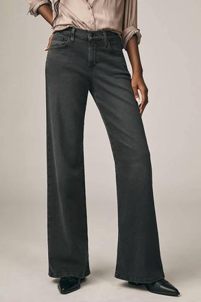 Joe's The Lou Lou Low-Rise Wide-Leg Jeans In Black Cat