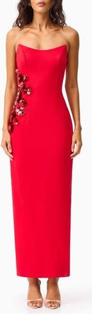 Elliatt Yasmine Strapless Embellished Pont&eacute; Gown in Red at Nordstrom, Size X-Large