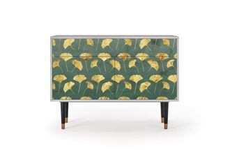 StoryZ Aparador verde y amarillo 2 cajones y 2 puertas L 115 cm