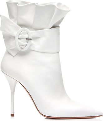 Generic Womens Fashion Pleated Pointed Toe High Heel Ankle Boots, Buckles Decorate Plus Size Stiletto Heel Short Boots, Sexy Side Zipper Fall Winter Dance Dre