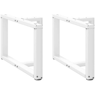 vidaXL Vidaxl - Patas Para Mesa De Centro En Forma De T (2 Unidades), Color Blanco, 70 X 25 X (42-43) Cm, Acero