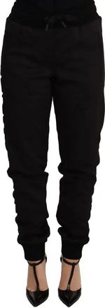Dolce & Gabbana Black Jogger Women Polyester Womens Pants (Pre-Owned)