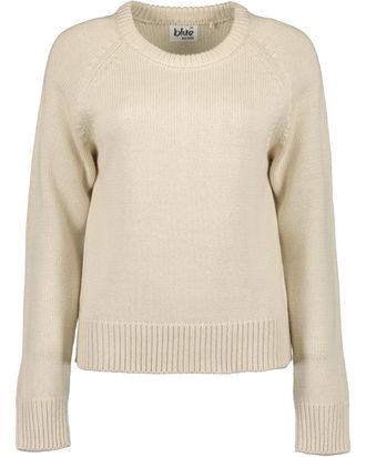 Blue Seven Strickpullover BLUE SEVEN Blue Seven Pullover, Damen, Gr. 42, 0430, kiesel, 50% Polyacryl, 50% Baumwolle, normal, Rundhals, Pullover Strickpullover