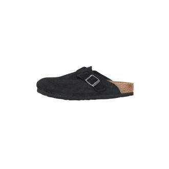 Birkenstock Zwarte Sandalen Boston Model - Dames - Slip ons - Zwart - 39 EU - Leer - Schoenen
