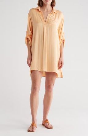 Boho Me Oversize Cover-Up Shirt in Peach at Nordstrom Rack, Size X-Large