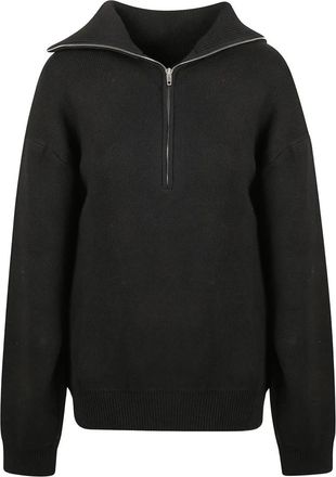 Balenciaga Trui van voor naar achter - Dames - V-hals truien - Zwart - S - Katoen - Truien & Vesten