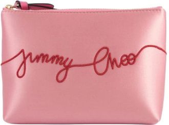 Jimmy Choo London Pre-owned Shoulder Bags, female, Pink, Size: ONE SIZE Pre-owned Satin pouches