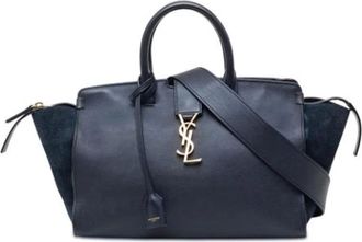 Saint Laurent Vintage, unisex, Blauw, ONE Size, Leer, Pre-owned Satchel
