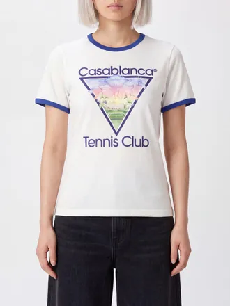 Casablanca T-shirt slim fit in cotone stretch con stampa grafica