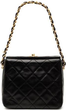 Chanel Pre-owned Vintage Handbag - Dames - Vintage Handtas - Zwart - ONE Size - Leer - Vintage