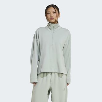 adidas Sweatjacke ADIDAS SPORTSWEAR SOFT LUX, REISSVERSCHLUSS BIS ZUR BRUST, Damen, Gr. XS, wonder sage, Obermaterial: 51% Polyester, 25% Modal, 15% Baumwoll