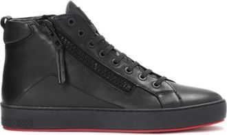 Kazar Heren zwarte sneakers - Heren - Sneakers - Zwart - 45 EU - Leer - Schoenen
