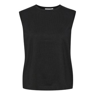 Saint Tropez Zwarte Gebreide Vest - Dames - Truien - Zwart - Maat: XL