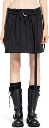 Ann Demeulemeester Haga Pleated Mini Skirt in Cotton Twill