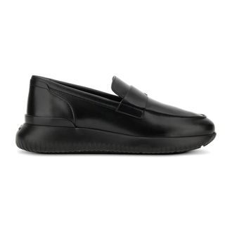 Hogan Loafers, male, Black, Size: 10 1/2 US Interactive&sup3; Loafers