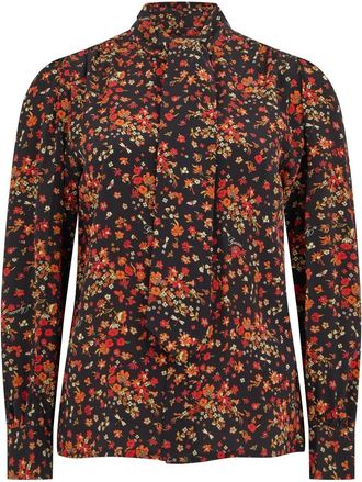 Gucci Zijden Blouse met Strik - Dames - Overhemden - Veelkleurig - M - Overhemden