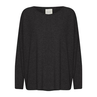 Part Two Black Knit Jumper with Round Neck - female - Part Two - Round-neck Knitwear - Black - XS - Knitwear