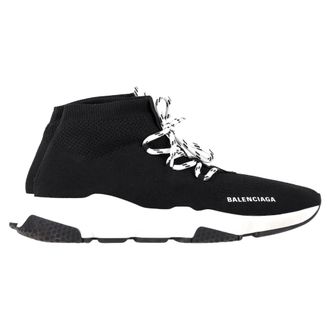 Balenciaga Pre-owned Womens Speed 2.0 Lae Up Sneakers In Black