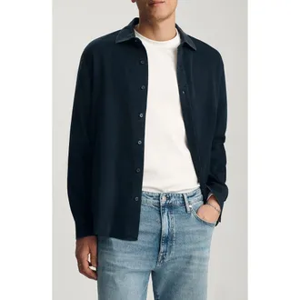Mavi Regular Fit Button-Up Shirt in Blue Nights at Nordstrom, Size Large