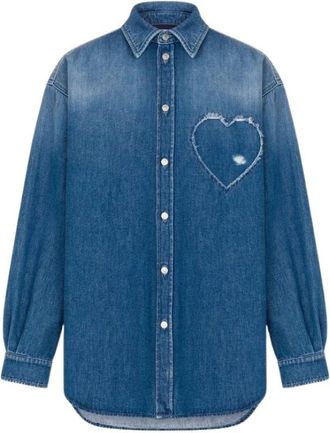 Moschino Cotton Denim Shirt - Heren - Spijkeroverhemden - Blauw - M - Denim - Overhemden