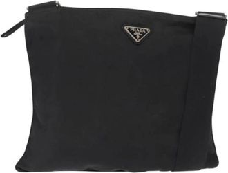Prada Pre-owned Vintage Nylon Cross Body Bag - Dames - Vintage Schoudertas - Zwart - ONE Size - Nylon - Vintage