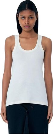 Christophe Lemaire Rib Tank Top - Dames - Tops zonder mouwen - Wit - XS - Katoen - Tops